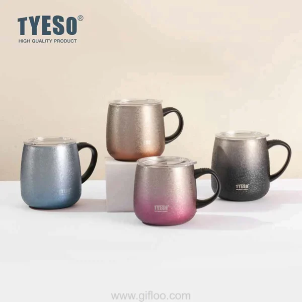 Gradient Vacuum Coffee Mug with Plastic Handle Table Mug 473 ML TS-8761