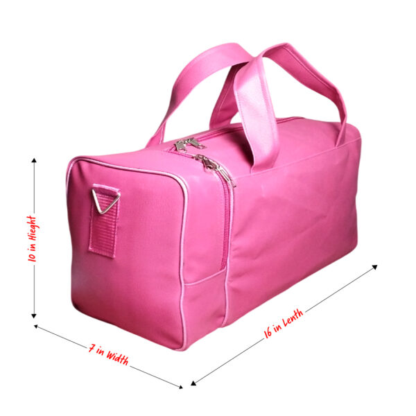 Duffle Bag Pink | Gym Bags for Women | Sports & Travel Bag with Side Pocket Adjustable Shoulder Bag