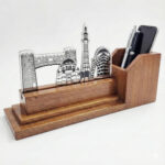 Wooden Desk Organizer - Pen Holder