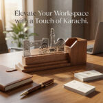 Wooden Desk Organizer - Pen Holder