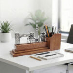 Wooden Desk Organizer - Pen Holder