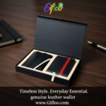 Genuine Leather Wallet 2 in Set with Box Premium
