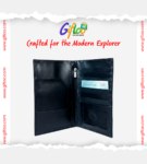 Genuine Unisex Long Leather Wallet Black with box