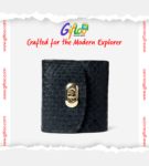 Genuine Leather Wallet black Unisex Premium Sneak Texture with box