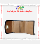 Genuine Leather Wallet black Unisex Premium Sneak Texture with box