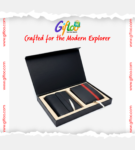 Genuine Leather Wallet 2 in Set with Box Premium