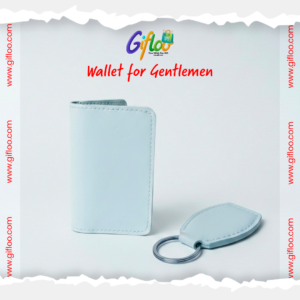 Geniune Leather Card holder and Keychain set with box