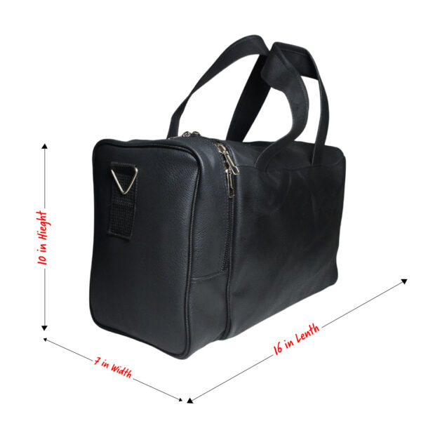 Duffle Bag Black | Gym Bags for Men & Women | Sports & Travel Bag with Side Pocket Adjustable Shoulder Bag