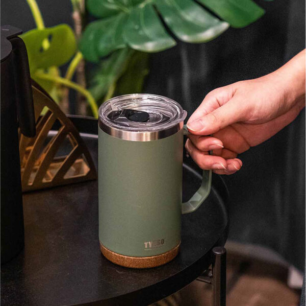 Coffee Mug with Wood-Plastic Bottom 530 ML TS-8836