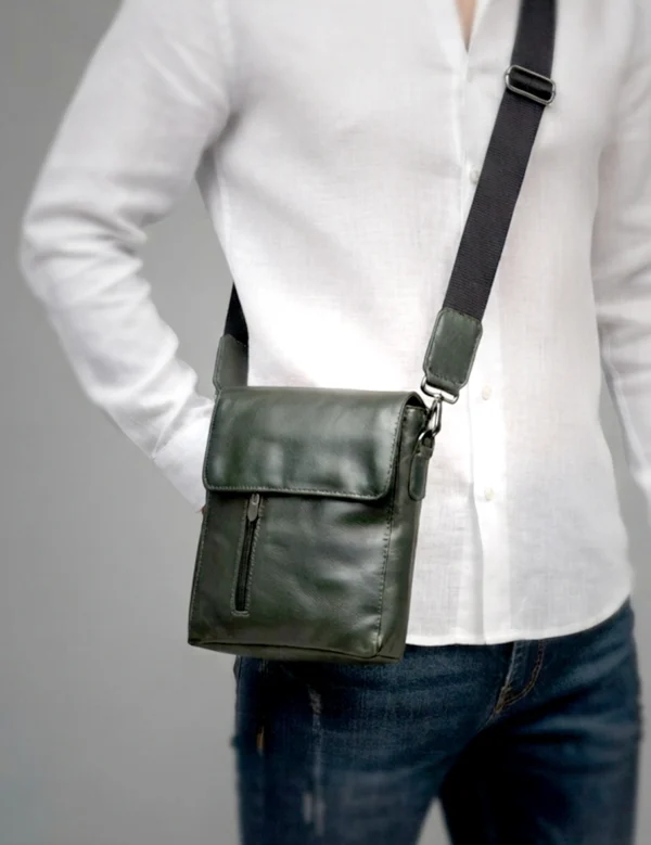 Premium Synthetic Leather Crossbody Travel Bag Stylish Shoulder Sling Bag for Men & Women