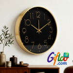 Modern Round Wall Clock Collection.  Silver, Rose Gold & Gold