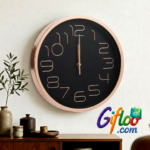 Modern Round Wall Clock Collection.  Silver, Rose Gold & Gold