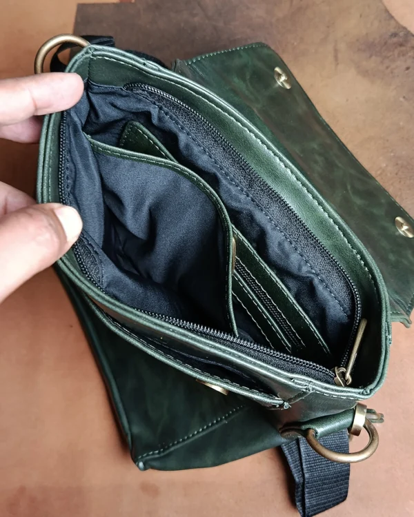 Premium Synthetic Leather Crossbody Travel Bag Stylish Shoulder Sling Bag for Men & Women With Free Gift Cow Leather Minimalist Wallet