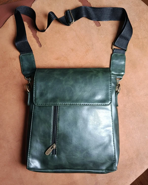 Premium Synthetic Leather Crossbody Travel Bag Stylish Shoulder Sling Bag for Men & Women With Free Gift Cow Leather Minimalist Wallet