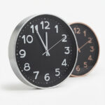 Modern Round Wall Clock Collection.  Silver, Rose Gold & Gold