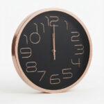Modern Round Wall Clock Collection.  Silver, Rose Gold & Gold